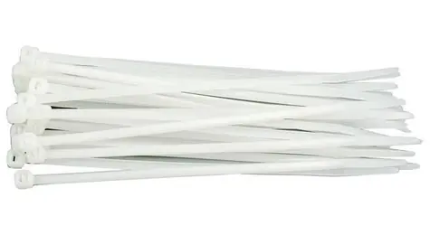Vorel Stahovací páska bílá 100 x 2,5 mm / Stahovací páska / 100 ks