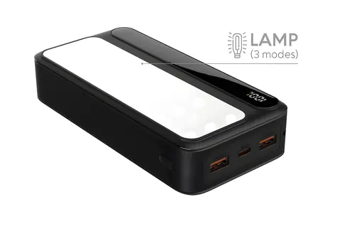 Rebeltec P20 LCDPD LAMP / Powerbanka / 20 000 mAh / LCD displej / PD nabíjení / LED svítilna