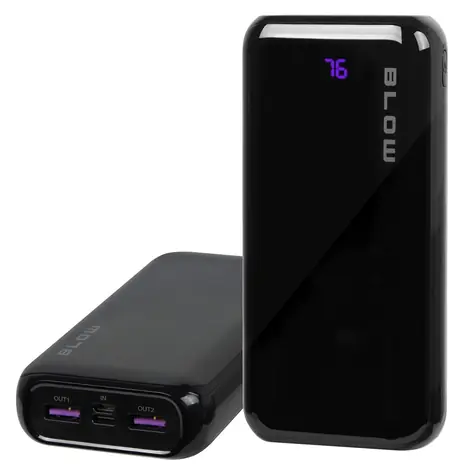 Powerbanka PB20F černá / Powerbanka / 20000 mAh / PD 20W / 2x USB-A / 1x USB-C