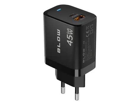 Síťová nabíječka USB + USB-C PD 45W s kabelem / Napájecí adaptér / 45 W / USB-C / Power Delivery / USB-A