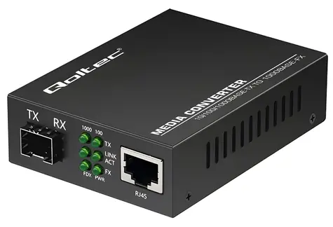 Mediakonvertor Ethernet RJ45-SFP 1000 Mbps / Mediakonvertor / 1x RJ-45 / 1x SFP / 5V