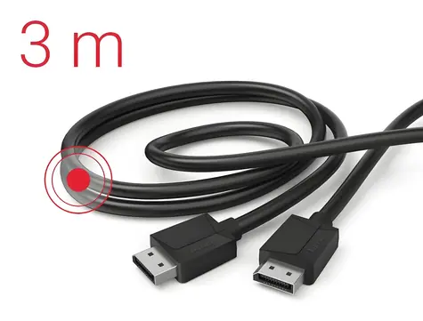 DisplayPort DP1.2 kabel černá / Kabel / 4K UHD / M/M / 3 m