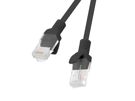 Lanberg UTP CAT5E 0,25m černá / Patch kabel / RJ45-RJ45 / 10-pack / Fluke Passed