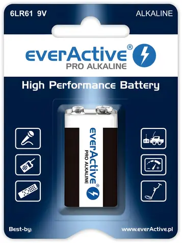 Baterie 9V (6LR61) 1 ks v blistru / Jednorázová baterie / 650 mAh