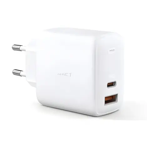PA-B3 Omnia GaN nabíječka bílá / Nabíječka / 65W / USB-C + USB-A / Power Delivery 5.4A