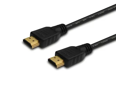 CL-05 černý / Kabel HDMI / 2 m / HDMI 1.4 High Speed with Ethernet / pozlacené konektory / 3D / 10 ks