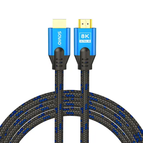 CL-143 HDMI 2.1 modro-černá / Kabel / 8K / Ethernet + 3D / Zlacené konektory / 3 m