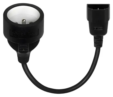 SAVIO CL-180 / Napájecí adaptér / IEC C14 (M) - CEE 7/5 (E) / 15 cm