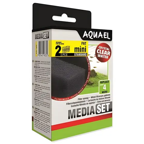 AQUAEL Náhradní houbička pro filtr Pat-Mini / Filtrační houbička / 20 PPI / 2 ks