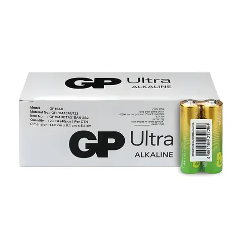 GP Ultra AA (LR6) alkalická baterie / Baterie / Alkalická / 1,5 V / 40 ks