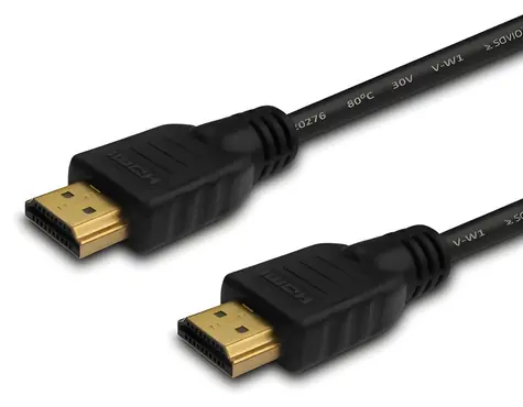 HDMI kabel CL-196 3m černá / Kabel HDMI / 4K 4096×2160 / ARC / pozlacené konektory