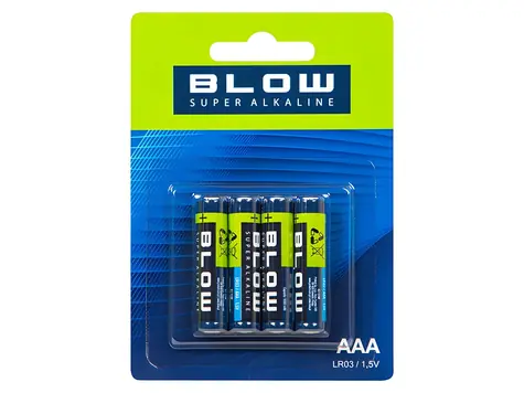 Alkalická baterie AAA LR03 Super Alkaline 4 ks / Baterie / Mikrotužková / Jednorázová