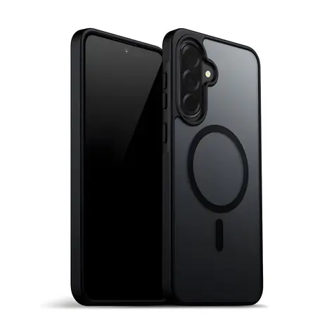 Crong Hybrid Matte Magnetic černá / Ochranný kryt / Samsung Galaxy A37, A36 / MagSafe