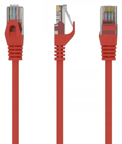 Patch kabel UTP Cat6 1m červený / Síťový kabel / UTP / RJ45