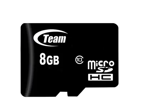 Team microSDHC karta 8 GB černá / Paměťová karta / microSDHC / 8 GB