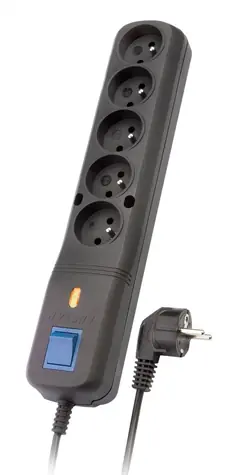 LV-530W černá / Přepěťová ochrana / 5 zásuvek / 2300 W / 3 m / 10 A