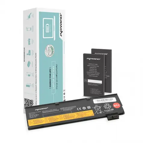 Baterie SB10K97582 pro Lenovo ThinkPad T470/T570 / Baterie pro notebook / 4400 mAh / 47 Wh