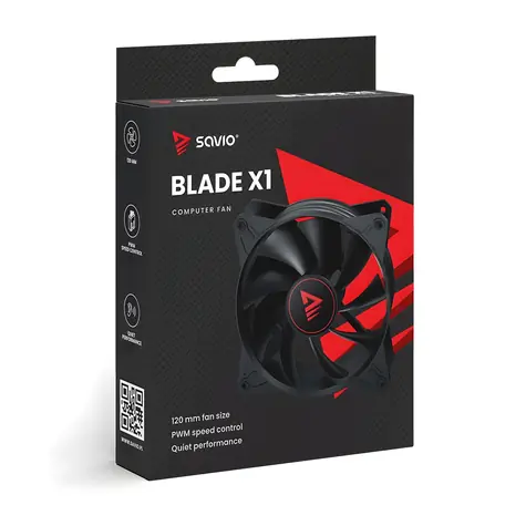 BLADE 120mm PWM černá / Ventilátor / 120 mm / 1800 RPM / 4-pin PWM