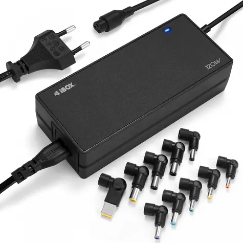 Univerzální napájecí adaptér pro notebooky 120 W černý / Napájecí adaptér / 100-240 V / 24 V/5 A