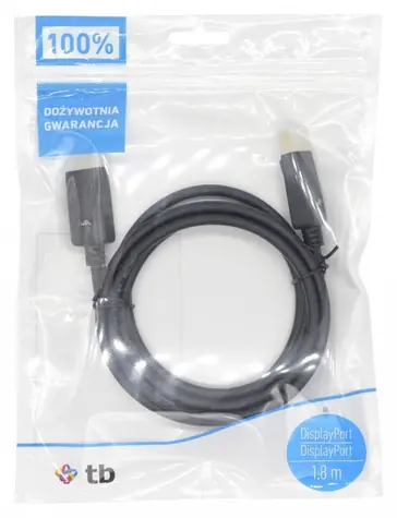 Kabel DisplayPort M/M 1,8 m černá / Kabel DisplayPort / v1.1