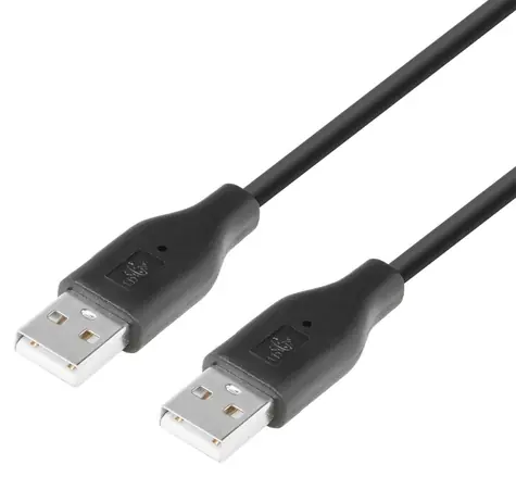 Kabel USB 2.0 AM-AM 1,8 m černá / PC kabel / USB 2.0 / 1,8 m