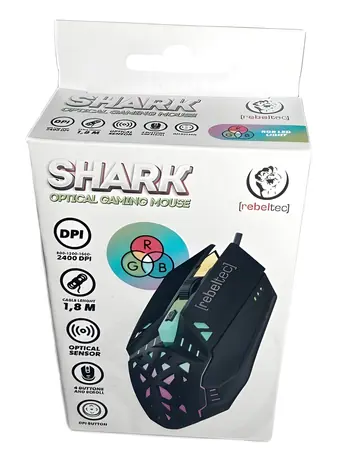 Rebeltec SHARK / Herní myš / Drátová / USB / 1,8 m kabel