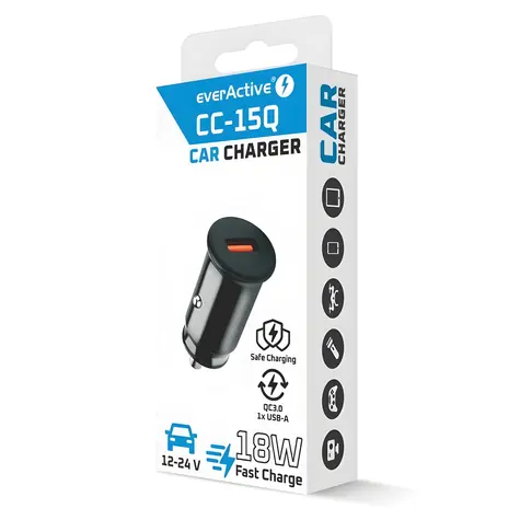 CC-15Q Autonabíječka QC3.0 / Autonabíječka / 18W / 1x USB-A