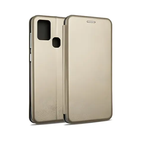 Beline Magnetické flip pouzdro Samsung Galaxy A21s (SM-A217) zlatá / Pouzdro / Book / Magnetické zavírání