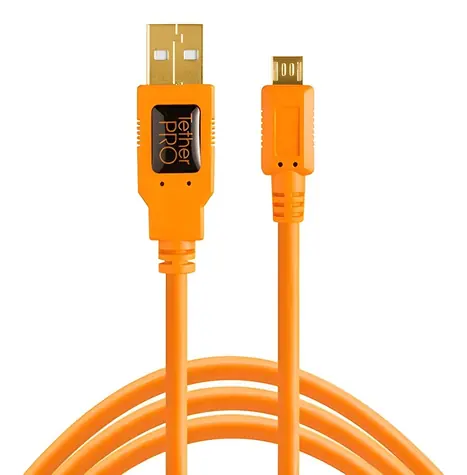 Tether Tools TetherPro oranžová / Kabel / USB 2.0 A - Micro USB B / 5pin / M/M