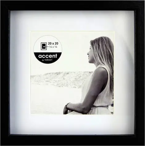 Nielsen Aura 1115000 černá / Dřevěný rámeček s paspartou / 20x20 cm