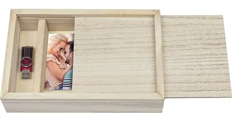 ZEP Box na fotografie a USB klíč 13x18 cm CX7557 / Box na fotografie / dřevěný