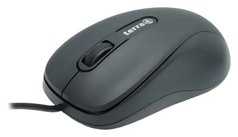 TERRA Mouse 1500 černá / Myš / drátová / optická / 3 tlačítka / USB / 1,8 m