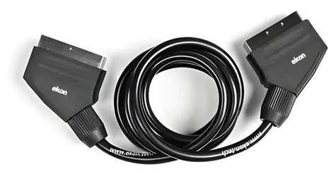 Ekon Kabel SCART 21 pin 1,5 m černý / Video kabel / Propojovací