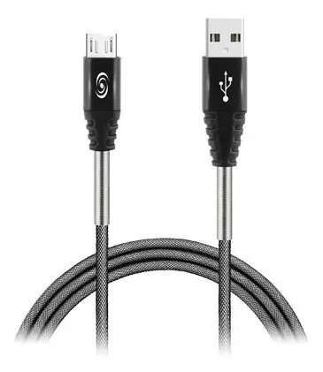 Fonex Steel Force šedá / Kabel USB-A (M) - Micro USB (M) / 1 m / 2,4 A / 12 W