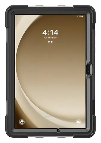 4smarts Rugged Case Grip pro Samsung Galaxy Tab A9+ černé / Odolné pouzdro s rukojetí / Zesílené rohy