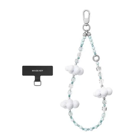 SwitchEasy Korálkový popruh na zápěstí Cloud Mist / Popruh / Karta na uchycení