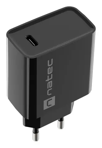 Natec Ribera černá / Nabíječka / 1x USB-C / 20 W / PD 3.0