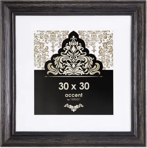Nielsen Design Accent Vintage černá / Dřevěný foto rám / 30x30 cm