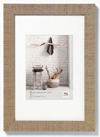 Walther Home HO130C béžovohnědá / Dřevěný foto rám / DIN A4 / 21×29,7 cm