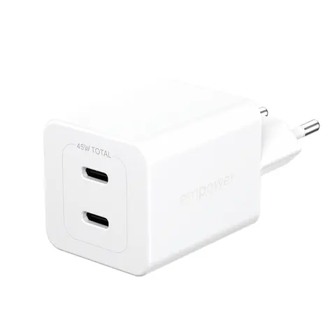 PanzerGlass empower Grand Prix bílá / Cestovní adaptér / GaN / 45 W PD / 2x USB-C