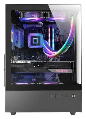 TAC Mars MC-XO černá / Počítačová skříň / ATX / 1x 120mm FRGB ventilátor / 2x USB 2.0