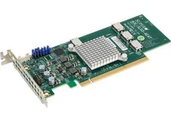 Supermicro AOC-SLG3-4E4T / Řadič / 4x NVMe Oculink SFF-8611 / PCIe x16 Gen3 / Low Profile