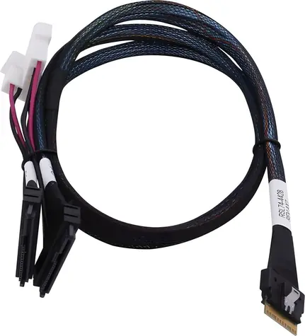 Adaptec Kabel SlimSAS SFF-8654 8i - 2x U.2 SFF-8639 / Kabel SAS / interní / 0,8 m / tri-mode SAS, SATA, NVMe