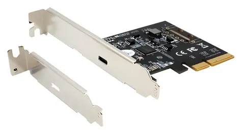Exsys EX-12011 / Rozšiřující karta USB / PCIe 3.0 x4 / 1x USB-C / USB 3.2 Gen 2x2 / Low Profile