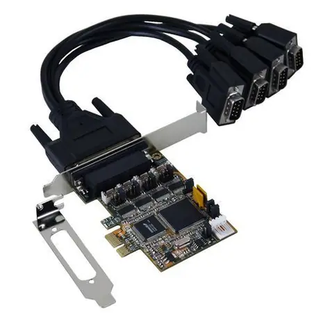 Exsys EX-44384 / Řadič / PCI Express / 4x sériový port DB9 / nízkoprofilová destička