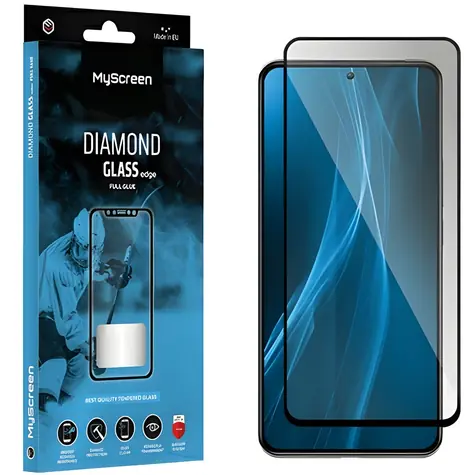 MyScreen DIAMOND GLASS edge Full Glue Moto G14/G54 5G/G34 černá / Tvrzené ochranné sklo / lepení přes celý displej / 9H