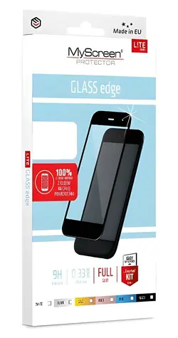 MyScreen DIAMOND GLASS edge LITE Samsung Galaxy A21s černá / Ochranné sklo / lepení přes celý displej / 9H