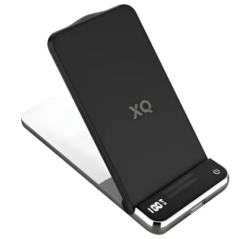 Xqisit Premium Wireless Stand 6000 černá / Powerbanka / Qi bezdrátové nabíjení / USB-A / USB-C