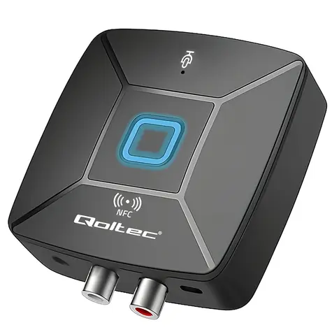 Bluetooth 6.0 audio vysílač a přijímač / Audio adaptér / NFC / 2x RCA / AUX 3.5mm / Mikrofon