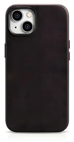 iCarer CE Oil Wax Premium MagSafe hnědá / Pouzdro / Kožené flip / Apple iPhone 14 Plus